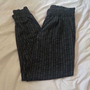 Athleta Gray and White Chevron Pants
